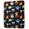 Jay Franco Bluey & Bingo Nogginz Set – 40 x 50 Inch Lightweight Travel Throw Blanket & Pillow – Kids Super Soft 2 Piece Bedding Set(Black – Anxiety)