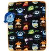 Jay Franco Bluey & Bingo Nogginz Set – 40 x 50 Inch Lightweight Travel Throw Blanket & Pillow – Kids Super Soft 2 Piece Bedding Set(Black – Sadness)