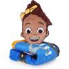 Jay Franco Bluey & Bingo Nogginz Set – 40 x 50 Inch Lightweight Travel Throw Blanket & Pillow – Kids Super Soft 2 Piece Bedding Set(Blue – Blippi Meekah)