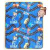 Jay Franco Bluey & Bingo Nogginz Set – 40 x 50 Inch Lightweight Travel Throw Blanket & Pillow – Kids Super Soft 2 Piece Bedding Set(Blue – Blippi Meekah)