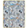 Jay Franco Bluey & Bingo Nogginz Set – 40 x 50 Inch Lightweight Travel Throw Blanket & Pillow – Kids Super Soft 2 Piece Bedding Set(Gray – Blippi)