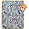 Jay Franco Bluey & Bingo Nogginz Set – 40 x 50 Inch Lightweight Travel Throw Blanket & Pillow – Kids Super Soft 2 Piece Bedding Set(Gray – Blippi)