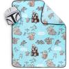 Jay Franco Bluey & Bingo Nogginz Set – 40 x 50 Inch Lightweight Travel Throw Blanket & Pillow – Kids Super Soft 2 Piece Bedding Set(Gray – the Mandalorian)