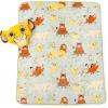 Jay Franco Bluey & Bingo Nogginz Set – 40 x 50 Inch Lightweight Travel Throw Blanket & Pillow – Kids Super Soft 2 Piece Bedding Set(Green – Simba)