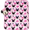 Jay Franco Bluey & Bingo Nogginz Set – 40 x 50 Inch Lightweight Travel Throw Blanket & Pillow – Kids Super Soft 2 Piece Bedding Set(Pink – Minnie Mouse)