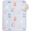Jay Franco Bluey & Bingo Nogginz Set – 40 x 50 Inch Lightweight Travel Throw Blanket & Pillow – Kids Super Soft 2 Piece Bedding Set(Purple – Unicorn Academy)
