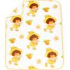 Jay Franco Bluey & Bingo Nogginz Set – 40 x 50 Inch Lightweight Travel Throw Blanket & Pillow – Kids Super Soft 2 Piece Bedding Set(White – Orange Blossom)