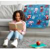 Jay Franco Kids Christmas Plush Throw Blanket – 40 x 50 Inch Soft & Cozy Fleece Throw for Holiday Bedroom & Couch Décor, Official Licensed Product, Blue – Bluey(Blue – Spidey and Friends)