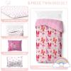 Jay Franco Kids Comforter Set Includes Sheets and Pillow Covers – Soft and Cozy Bed Set for Stylish Room Decor, Beige – Harry Potter, 5 Piece Twin Size Bedding(Pink – Cowgirl)