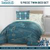 Jay Franco Kids Comforter Set Includes Sheets and Pillow Covers – Soft and Cozy Bed Set for Stylish Room Decor, Beige – Harry Potter, 5 Piece Twin Size Bedding(Blue – Fantastic Four)