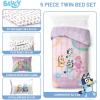 Jay Franco Kids Comforter Set Includes Sheets and Pillow Covers – Soft and Cozy Bed Set for Stylish Room Decor, Beige – Harry Potter, 5 Piece Twin Size Bedding(Pink – Bluey)