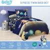 Jay Franco Kids Comforter Set Includes Sheets and Pillow Covers – Soft and Cozy Bed Set for Stylish Room Decor, Blue – Bluey & Bingo, 5 Piece Twin(Blue – Bluey & Bingo)