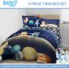Jay Franco Kids Comforter Set Includes Sheets and Pillow Covers – Soft and Cozy Bed Set for Stylish Room Decor, Blue – Bluey & Bingo, 5 Piece Twin(Blue – Bluey & Bingo)
