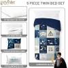 Jay Franco Kids Comforter Set Includes Sheets and Pillow Covers – Soft and Cozy Bed Set for Stylish Room Decor, Blue – Bluey & Bingo, 5 Piece Twin(Multi – Harry Potter)