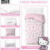 Jay Franco Kids Comforter Set Includes Sheets and Pillow Covers – Soft and Cozy Bed Set for Stylish Room Decor, Blue – Bluey & Bingo, 5 Piece Twin(Multi – Hello Kitty)