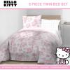 Jay Franco Kids Comforter Set Includes Sheets and Pillow Covers – Soft and Cozy Bed Set for Stylish Room Decor, Blue – Bluey & Bingo, 5 Piece Twin(Multi – Hello Kitty)