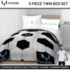 Jay Franco Kids Comforter Set Includes Sheets and Pillow Covers – Soft and Cozy Bed Set for Stylish Room Decor, Blue – Bluey & Bingo, 5 Piece Twin(White – Messi)