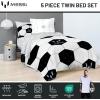 Jay Franco Kids Comforter Set Includes Sheets and Pillow Covers – Soft and Cozy Bed Set for Stylish Room Decor, Blue – Bluey & Bingo, 5 Piece Twin(White – Messi)