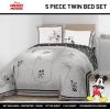 Jay Franco Kids Comforter Set Includes Sheets and Pillow Covers – Soft and Cozy Bed Set for Stylish Room Decor, Blue – Bluey & Bingo, 7 Piece Queen(Beige – Mickey and Friends)