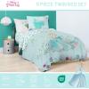 Jay Franco Kids Comforter Set Includes Sheets and Pillow Covers – Soft and Cozy Bed Set for Stylish Room Decor, Blue – Bluey & Bingo, 7 Piece Queen(Blue – Princess Cinderella)