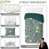 Jay Franco Kids Comforter Set Includes Sheets and Pillow Covers – Soft and Cozy Bed Set for Stylish Room Decor, Blue – Bluey & Bingo, 7 Piece Queen(Green – Harry Potter)
