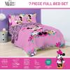 Jay Franco Kids Comforter Set Includes Sheets and Pillow Covers – Soft and Cozy Bed Set for Stylish Room Decor, Blue – Bluey & Bingo, 7 Piece Queen(Pink – Minnie Mouse 02)