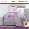 Jay Franco Kids Comforter Set Includes Sheets and Pillow Covers – Soft and Cozy Bed Set for Stylish Room Decor, Blue – Bluey & Bingo, 7 Piece Queen(Purple – Disney Princess Rapunzel)