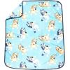Jay Franco Kids Plush Mini Pillow Buddy & 40 x 50 Inch Travel Throw Set – Kids Super Soft 2 Piece Cuddle Blanket Set, Bluey(Blue – Bingo)