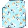 Jay Franco Kids Plush Mini Pillow Buddy & 40 x 50 Inch Travel Throw Set – Kids Super Soft 2 Piece Cuddle Blanket Set, Bluey(Blue – Bluey)