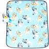 Jay Franco Kids Plush Mini Pillow Buddy & 40 x 50 Inch Travel Throw Set – Kids Super Soft 2 Piece Cuddle Blanket Set, Bluey(Blue – Bluey)