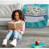 Jay Franco Kids Plush Throw Blanket – Soft & Comfy Throw for Couch or Bed – Cozy Home Décor for Living Room & Bedroom, Pink – Bluey, 40×50 – Travel Blanket(Teal – Mandalorian)