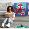 Jay Franco Kids Plush Throw Blanket – Soft & Comfy Throw for Couch or Bed – Cozy Home Décor for Living Room & Bedroom, Pink – Bluey, 40×50 – Travel Blanket(Blue – Spidey & Friends)