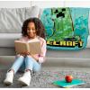 Jay Franco Kids Plush Throw Blanket – Soft & Comfy Throw for Couch or Bed – Cozy Home Décor for Living Room & Bedroom, Pink – Bluey, 40×50 – Travel Blanket(Teal – Minecraft)