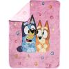 Jay Franco Kids Plush Throw Blanket – Soft & Comfy Throw for Couch or Bed – Cozy Home Décor for Living Room & Bedroom, Pink – Bluey, 40×50 – Travel Blanket(Pink – Bluey)
