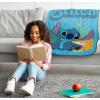 Jay Franco Kids Plush Throw Blanket – Soft & Comfy Throw for Couch or Bed – Cozy Home Décor for Living Room & Bedroom, Pink – Bluey, 40×50 – Travel Blanket(Blue – Stitch)
