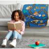 Jay Franco Kids Plush Throw Blanket – Soft & Comfy Throw for Couch or Bed – Cozy Home Décor for Living Room & Bedroom, Pink – Bluey, 40×50 – Travel Blanket(Blue – Blippi)