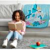 Jay Franco Kids Plush Throw Blanket – Soft & Comfy Throw for Couch or Bed – Cozy Home Décor for Living Room & Bedroom, Pink – Bluey, 40×50 – Travel Blanket(Blue – Disney Princess Cinderella)