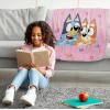 Jay Franco Kids Plush Throw Blanket – Soft & Comfy Throw for Couch or Bed – Cozy Home Décor for Living Room & Bedroom, Pink – Bluey, 40×50 – Travel Blanket(Pink – Bluey)