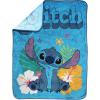 Jay Franco Kids Plush Throw Blanket – Soft & Comfy Throw for Couch or Bed – Cozy Home Décor for Living Room & Bedroom, Pink – Bluey, 40×50 – Travel Blanket(Blue – Stitch)