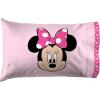 Jay Franco Kids Sheet Set with Fitted, Flat Sheets & Pillow Cover – Ultra-Soft Bedding with Pillowcase for Room Decor, White – Bluey, 4 Piece Full(Pink – Minnie Mouse)
