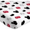 Jay Franco Kids Sheet Set with Fitted, Flat Sheets & Pillow Cover – Ultra-Soft Bedding with Pillowcase for Room Decor, White – Bluey, 4 Piece Full(White – Mickey Mouse)