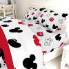 Jay Franco Kids Sheet Set with Fitted, Flat Sheets & Pillow Cover – Ultra-Soft Bedding with Pillowcase for Room Decor, White – Bluey, 4 Piece Full(White – Mickey Mouse)