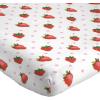 Jay Franco Kids Sheet Set with Fitted, Flat Sheets & Pillow Cover – Ultra-Soft Bedding with Pillowcase for Room Decor, White – Bluey, 4 Piece Full(White – Strawberry Shortcake)
