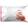 Jay Franco Kids Sheet Set with Fitted, Flat Sheets & Pillow Cover – Ultra-Soft Bedding with Pillowcase for Room Decor, White – Bluey, 4 Piece Full(White – Strawberry Shortcake)