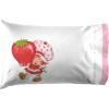 Jay Franco Kids Sheet Set with Fitted, Flat Sheets & Pillow Cover – Ultra-Soft Bedding with Pillowcase for Room Decor, White – Bluey, 4 Piece Full(White – Strawberry Shortcake)