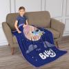 Northwest Bluey Micro Raschel Throw Blanket, 46″ x 60″, Family Photo(Over the Moon)