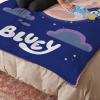 Northwest Bluey Micro Raschel Throw Blanket, 46″ x 60″, Family Photo(Over the Moon)