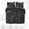 Saturday Park Bluey and Bingo Rainbow Clouds Twin Duvet Cover & Sham Set – 2 Piece 100% Organic Cotton Duvet Set – GOTS & Oeko-TEX Certified(Black – Star Wars)