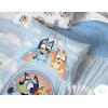 Saturday Park Bluey and Bingo Rainbow Clouds Twin Duvet Cover & Sham Set – 2 Piece 100% Organic Cotton Duvet Set – GOTS & Oeko-TEX Certified(Blue – Bluey)