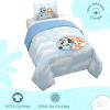 Saturday Park Bluey and Bingo Rainbow Clouds Twin Duvet Cover & Sham Set – 2 Piece 100% Organic Cotton Duvet Set – GOTS & Oeko-TEX Certified(Blue – Bluey)